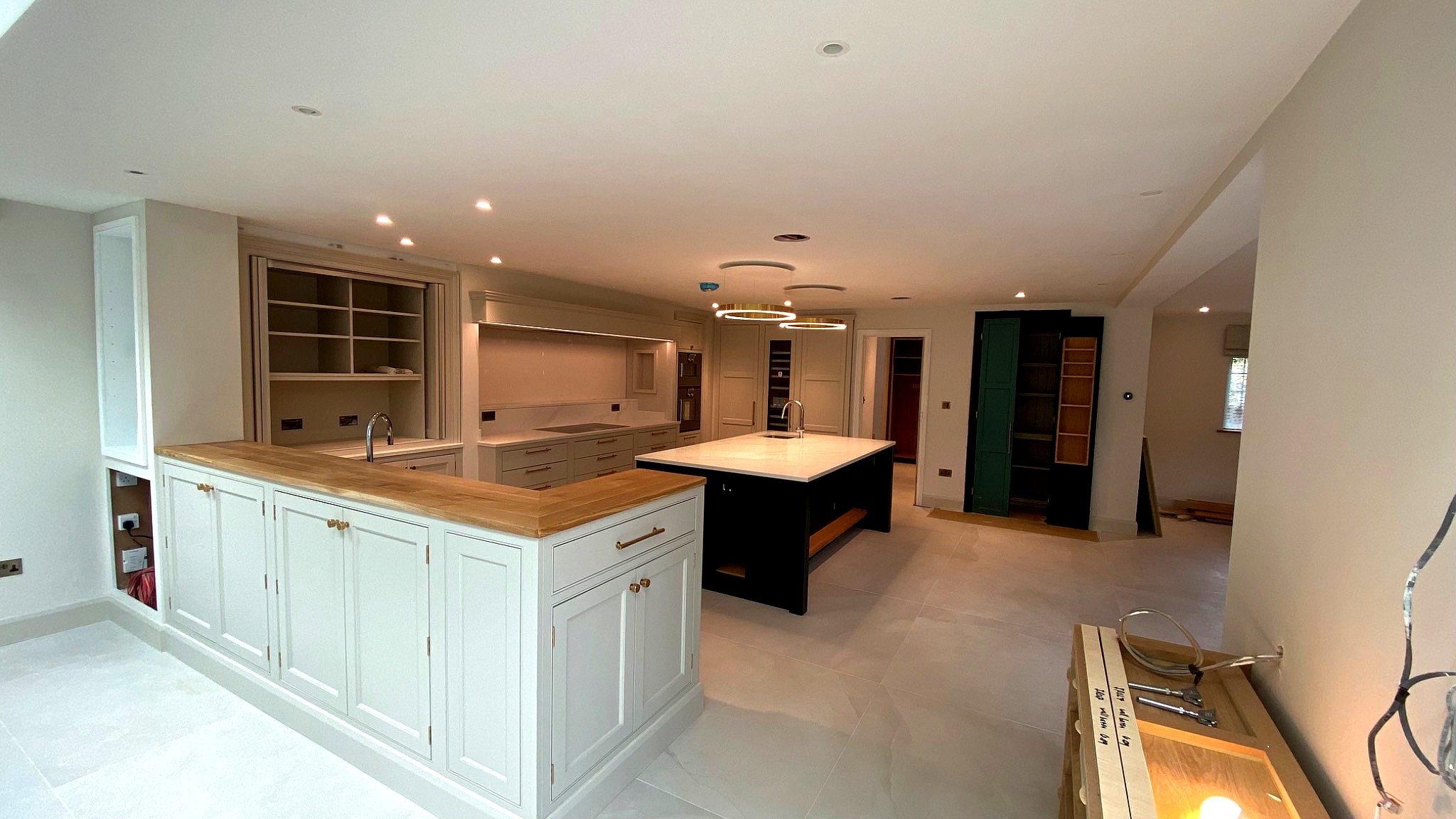 Kitchen island and cabinetry detail