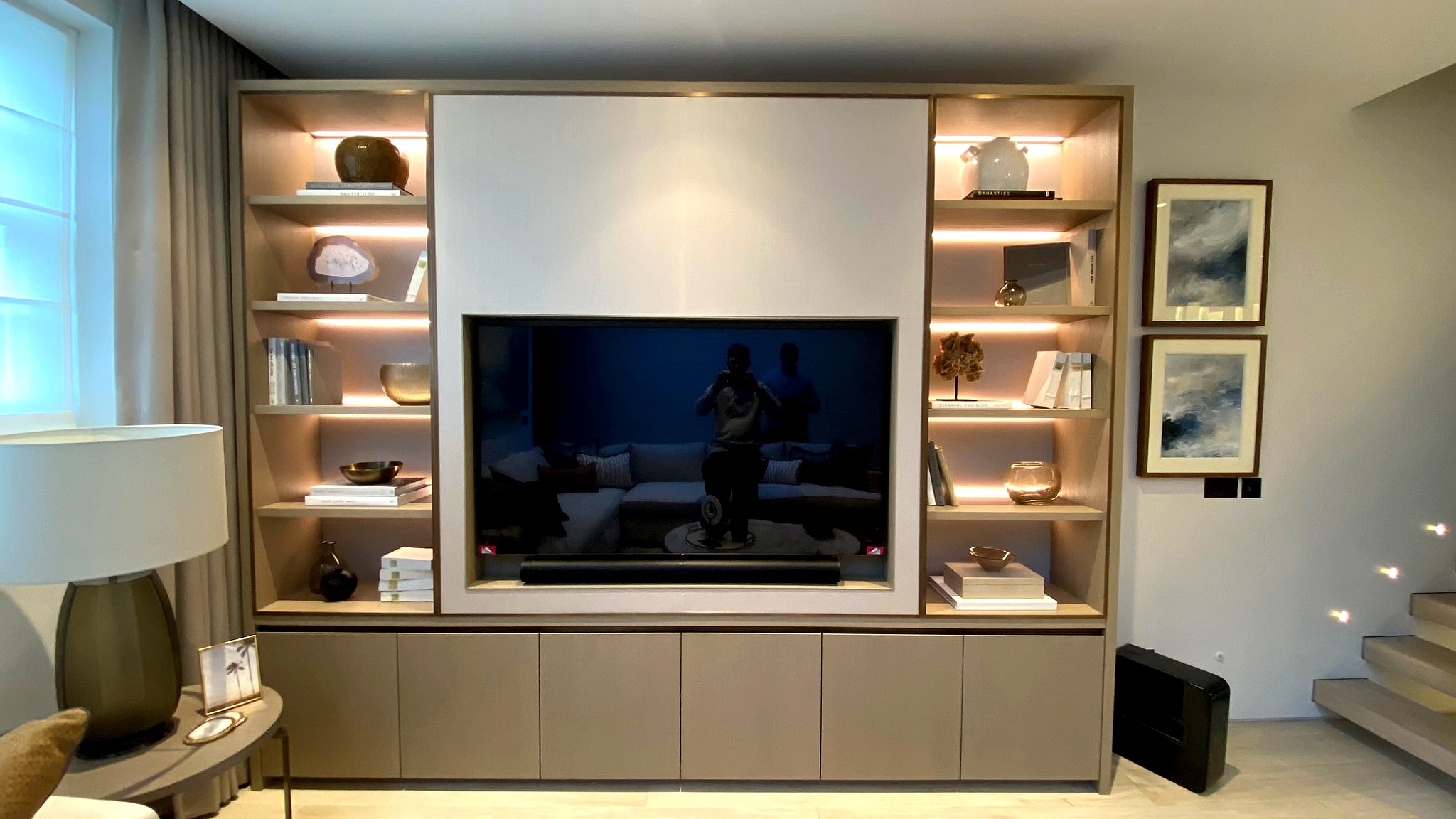 Media wall angle one